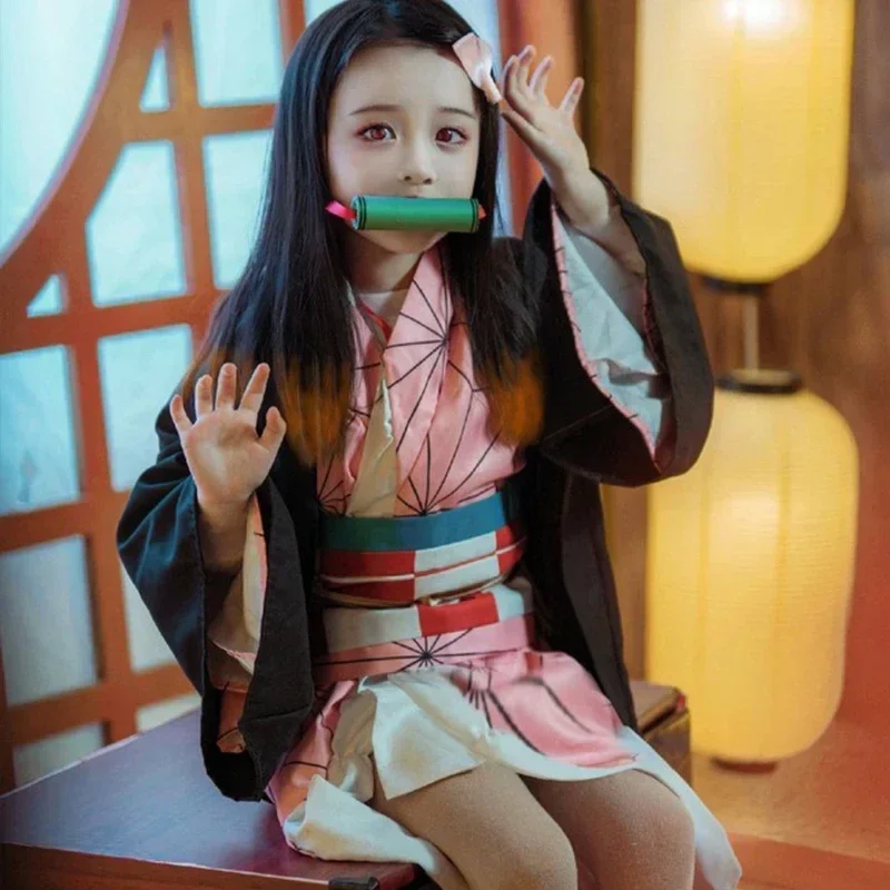 Anime Cosplay Toddler - Anime Kamado Nezuko Cosplay Costume Yaiba