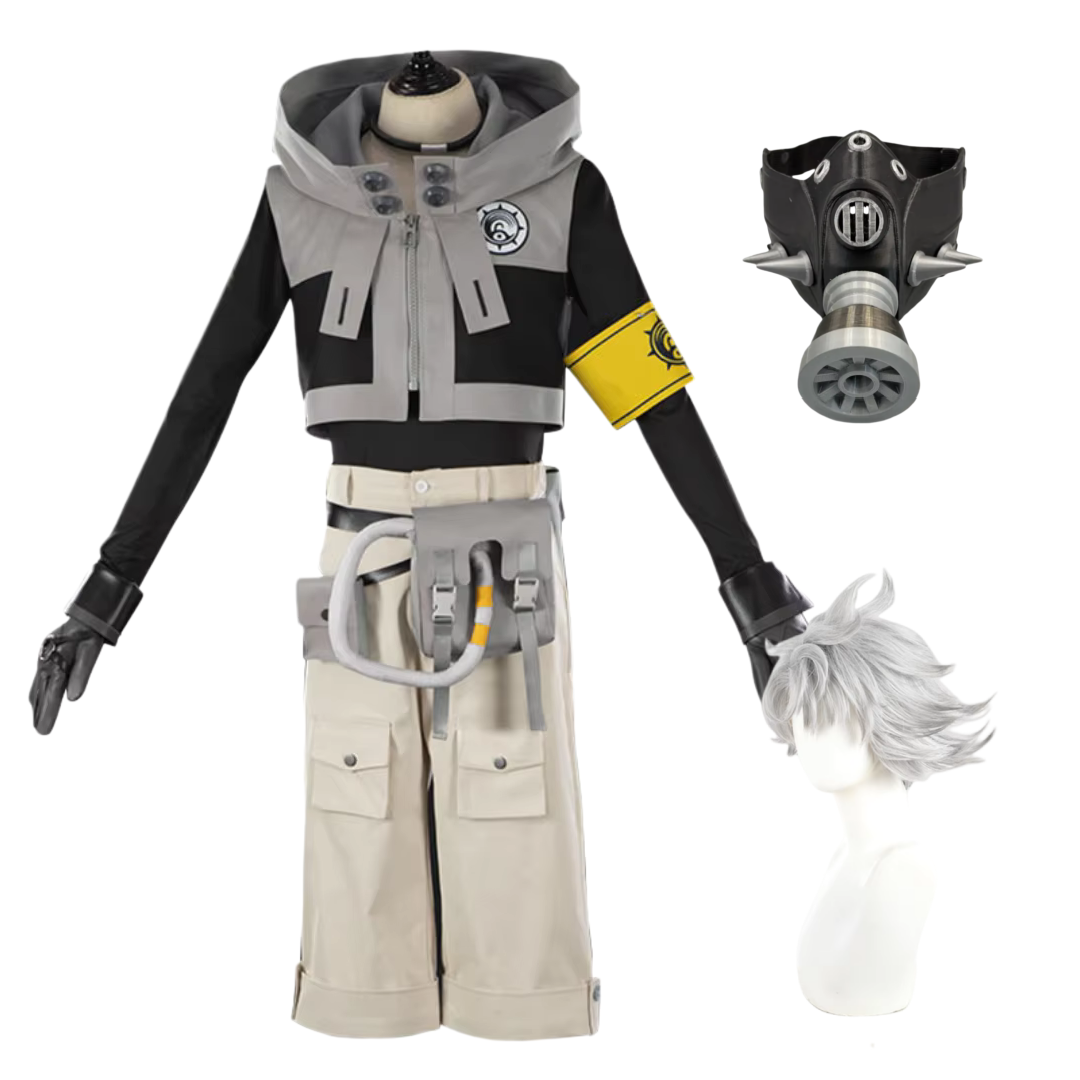 Anime Cosplay With Mask - Gachiakuta Cosplay Rudo Cosplay Costume Wig