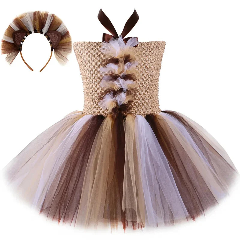 Anime Cosplay Toddler - Lion Tutu Dress Girls Animal Halloween