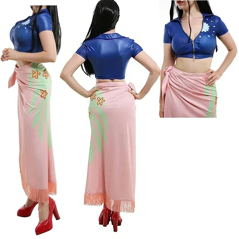 Nico Robin Cosplay Costume Dre - Anime Cosplay Nico Robin ulasan dan harga