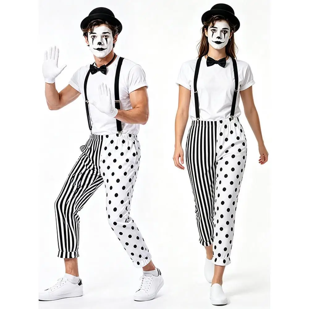 Black And White Mime Clown Cou - Anime Cosplay Couple ulasan dan harga