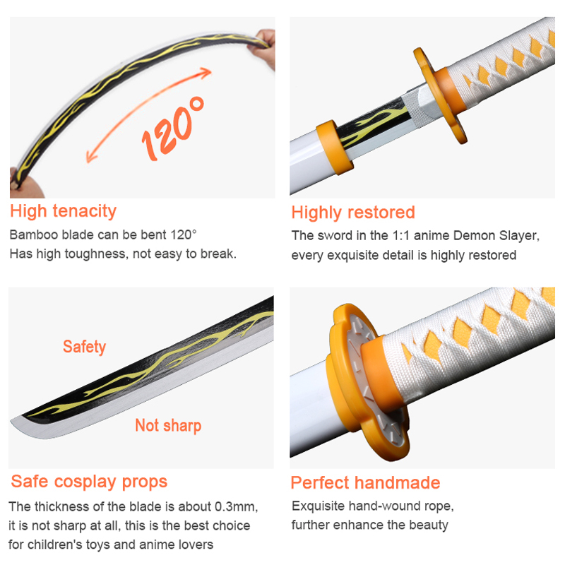 80cm/31.5in Katana Handmade Sw - Cosplay Anime Zenitsu ulasan dan harga