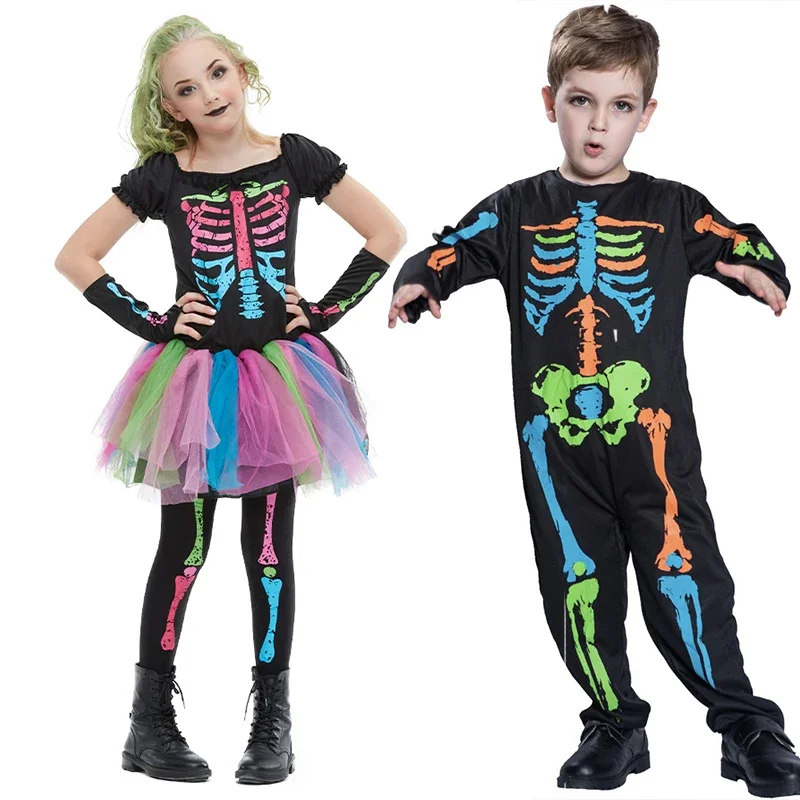 2026 Halloween Rainbow Skeleto - Anime Cosplay Toddler ulasan dan harga