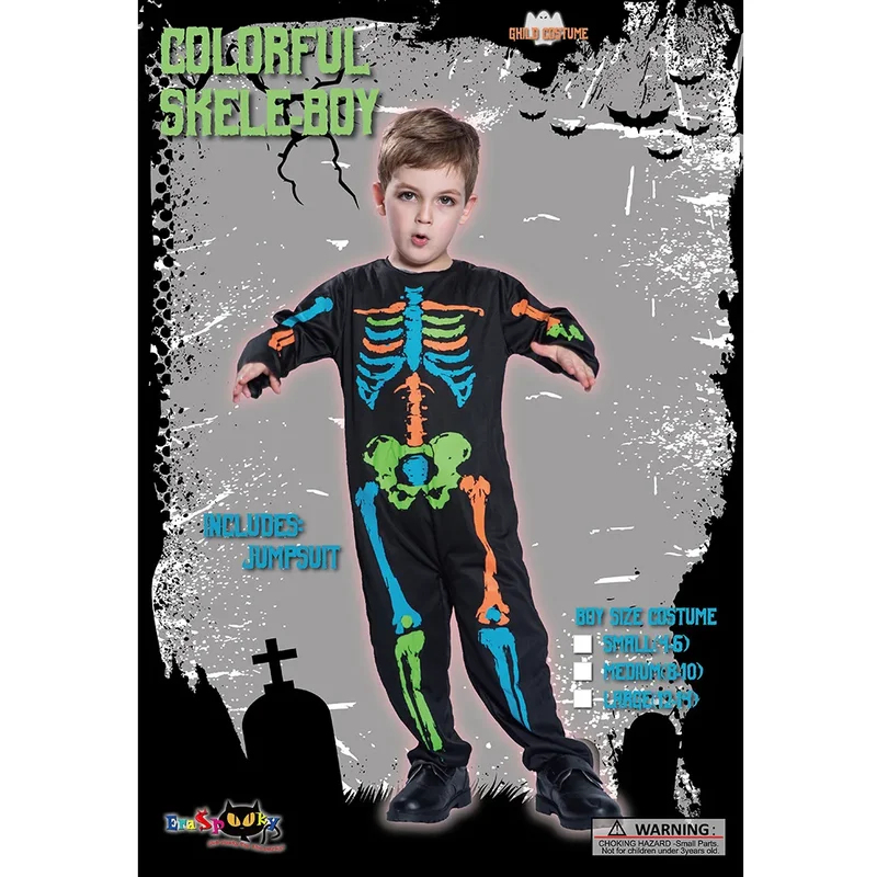 2026 Halloween Rainbow Skeleto - Anime Cosplay Toddler ulasan dan harga