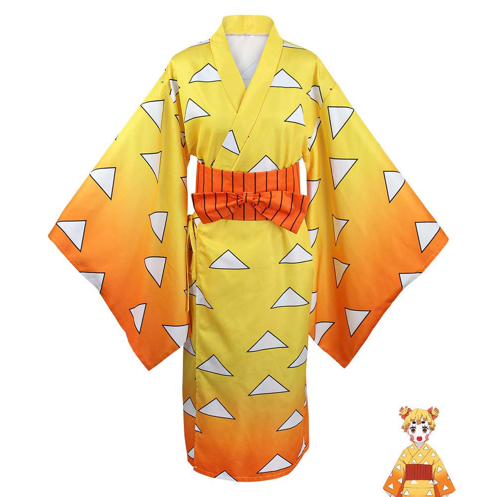 Agatsuma Zenitsu Kimono Anime  - Cosplay Anime Zenitsu ulasan dan harga