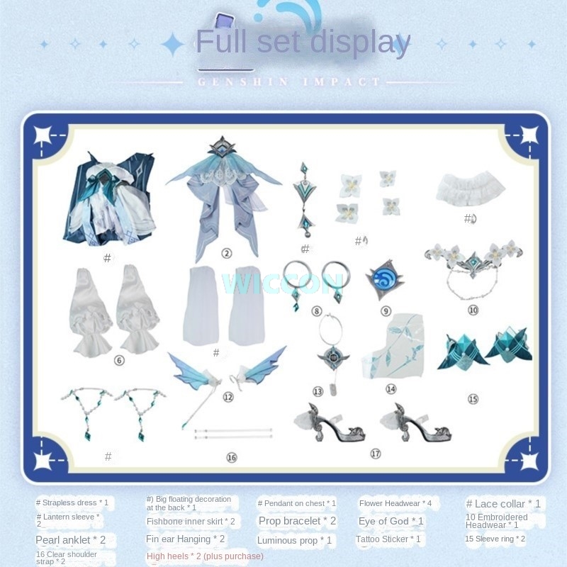 Vodyanitsa Cosplay Game Genshi - Quality Anime Cosplay ulasan dan harga